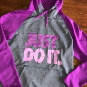 Nike Hoodie, size medium, grey and purple